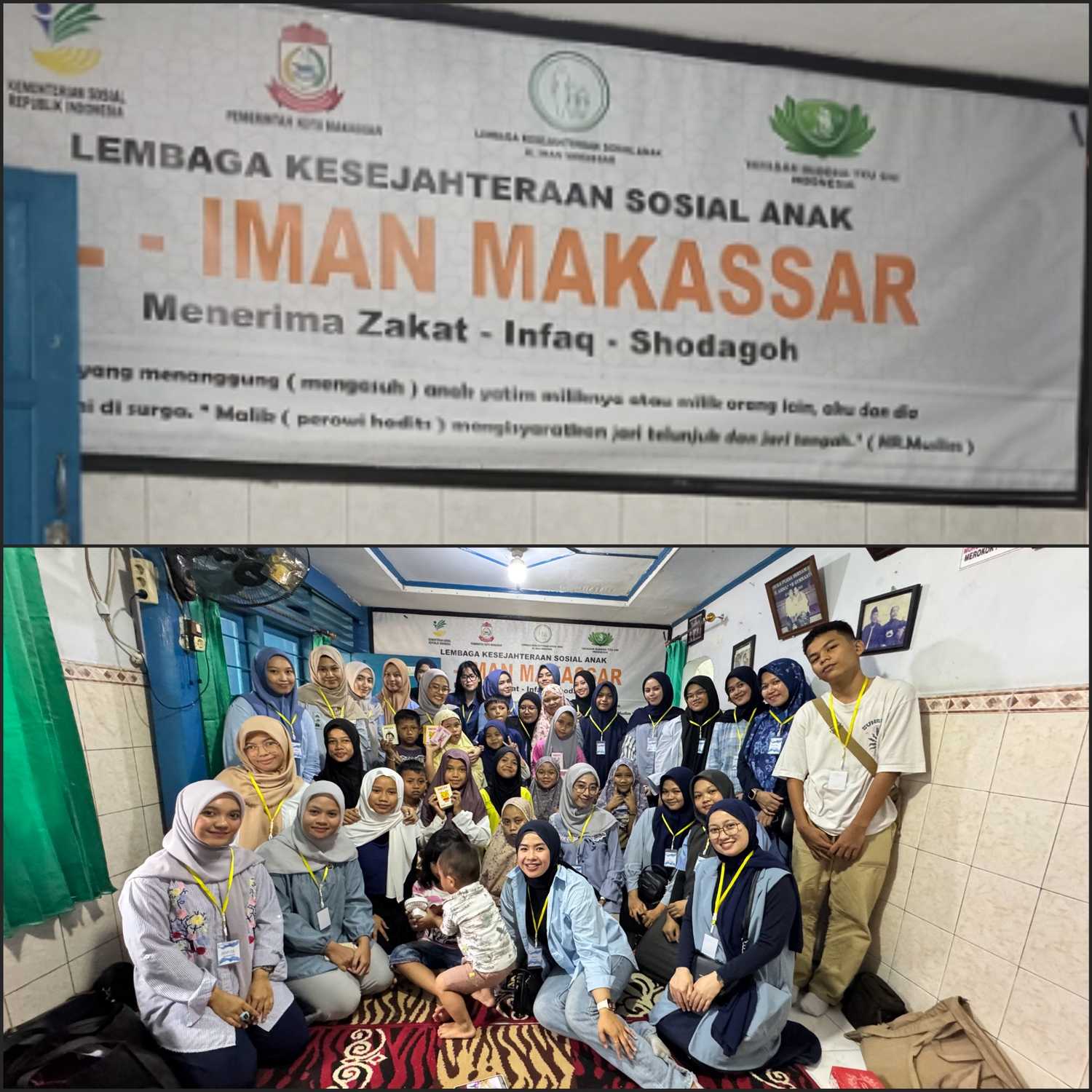 WUJUD KEPEDULIAN, VOLUNTEER BAKTIKUU.ID MAKASSAR BERBAGI KEBAHAGIAAN DENGAN ANAK ANAK PANTI ASUHAN Al IMAN MAKASSAR